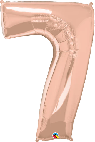 Number 7 Rose Gold Megaloon Foil Balloon