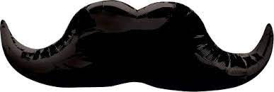 Black Moustache Supershape Foil Balloon