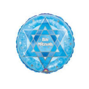 Blue Bar Mitzvah 18in Foil Balloon