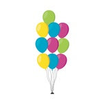 10 Helium Balloon Bouquet All Confetti