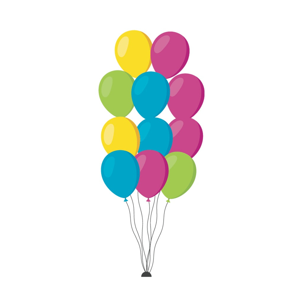 11 Helium Print Balloon Bouquet