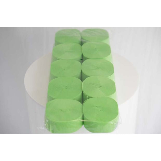 Crepe Streamer Spring Green P10