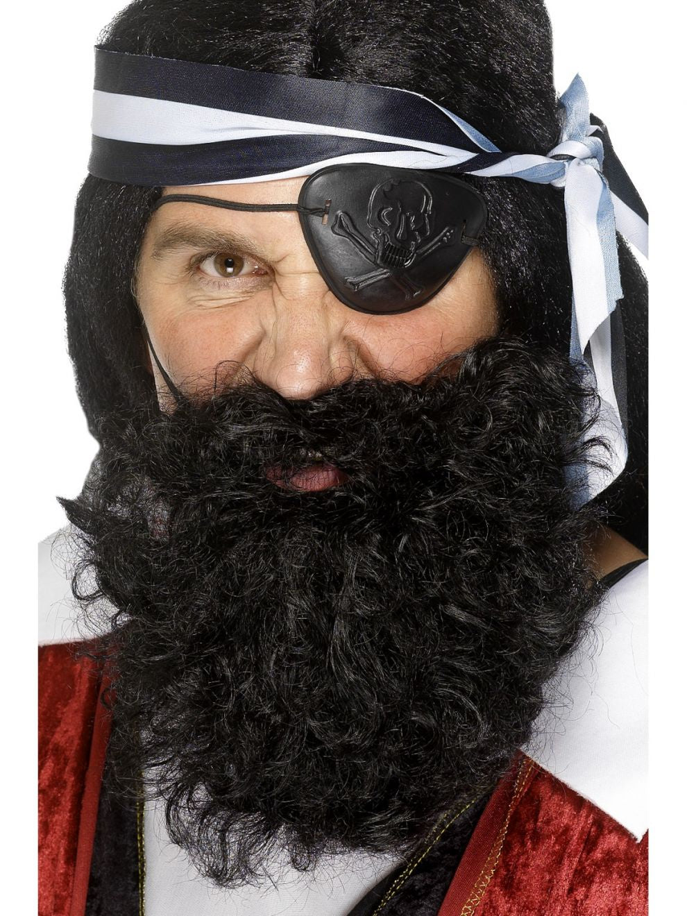 Deluxe Black Pirate Beard and Moustache