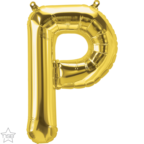 Gold Letter P Foil Balloon