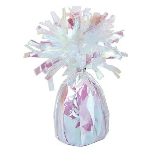 Jumbo Balloon Weight Iridescent White