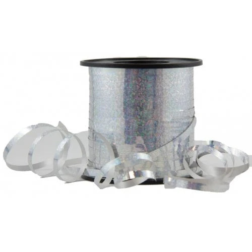 Holographic Silver Curling Ribbon