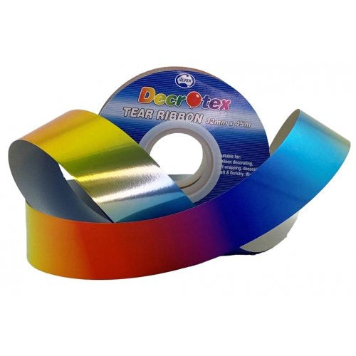 Rainbow Metallic Tear Ribbon