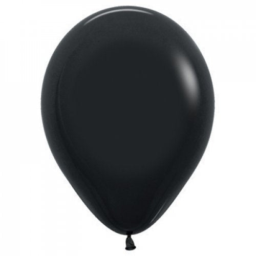 Fashion Black 30cm Latex Balloons Pack of 25