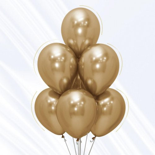 Reflex Gold 30cm Latex Balloons Bag of 50
