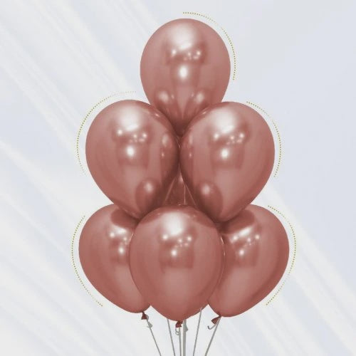 Reflex Rose Gold 30cm Latex Balloons Pack of 50