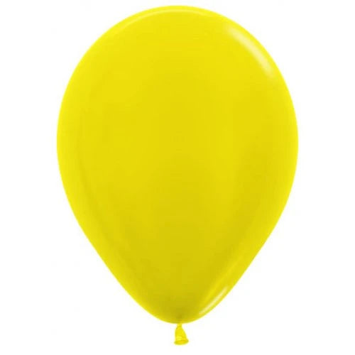 Metallic Yellow 30cm Latex Balloons Pack of 25