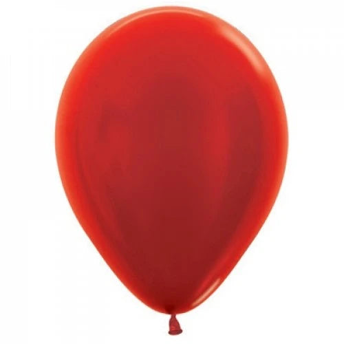 Metallic Red 30cm Latex Balloons Pack of 25