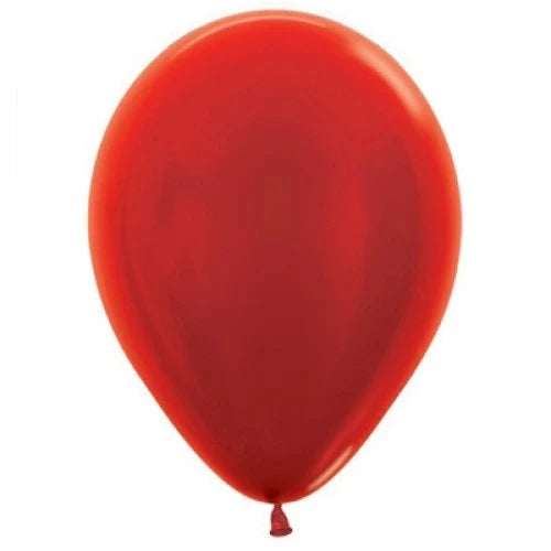 Metallic Red 30cm Latex Balloons Pack of 25