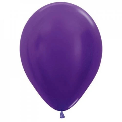 Metallic Purple 30cm Latex Balloons Pack of 25