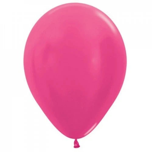 Metallic Fuchsia 30cm Latex Balloons Pack of 25