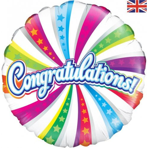 Congratulations Swirl Foil Balloon