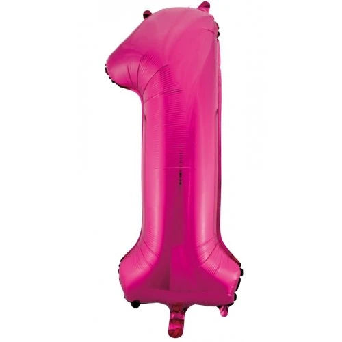 Magenta Number 1 Supershape Foil Balloon