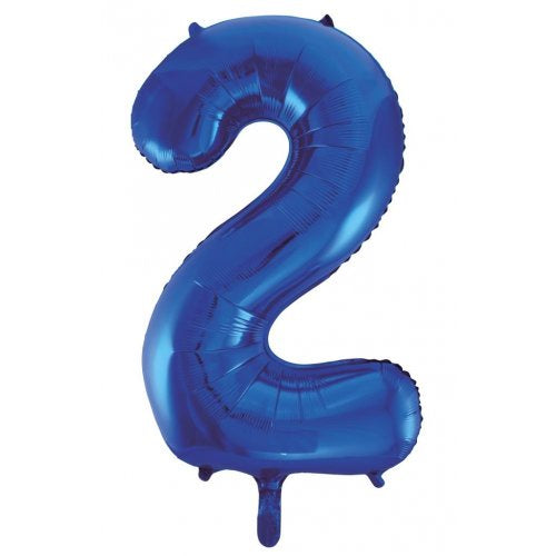 Blue Number 2 Supershape Foil Balloon