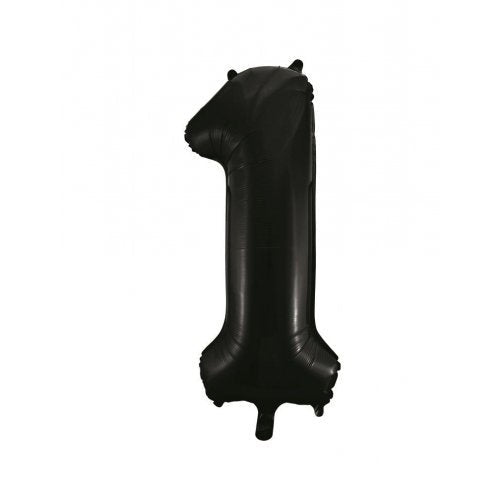 Black Number 1 Supershape Foil Balloon