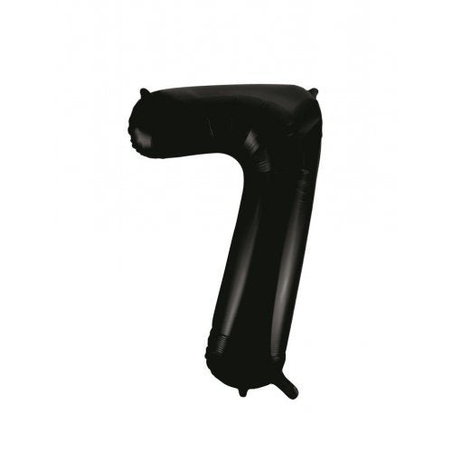 Black Number 7 Supershape Foil Balloon