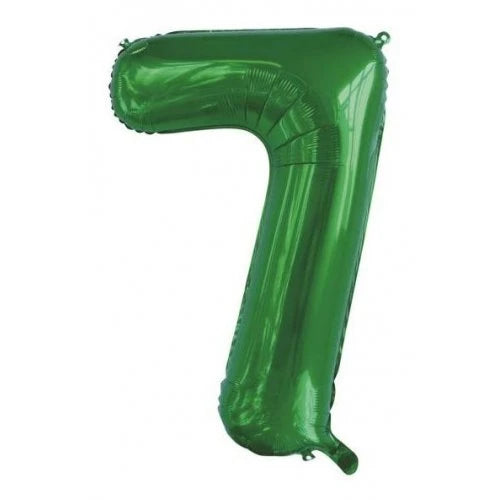 Green Number 7 Supershape Foil Balloon