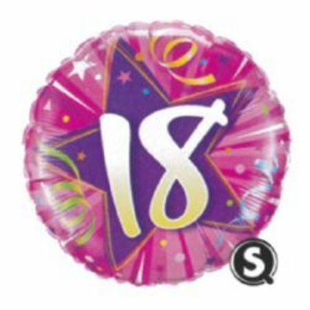Shining Star Foil 18th Pink Foil Balloon