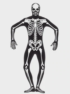Glow in the Dark Skeleton Second Skin Mens Costume