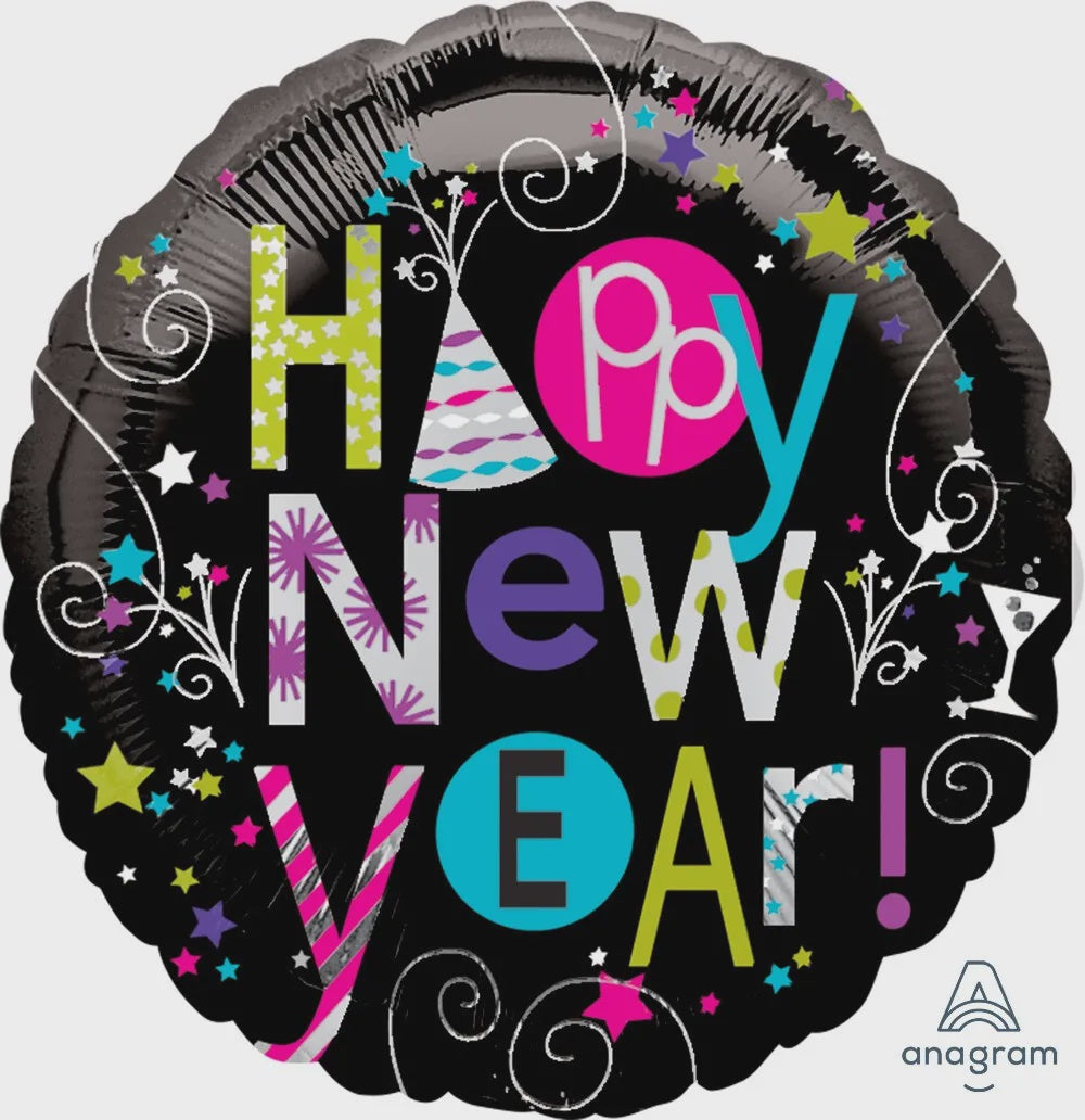 Happy New Year Foil Balloon