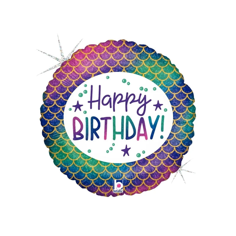 Mermaid Holographic Foil Balloon