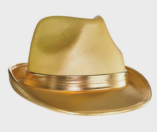 Gold Fedora Hat