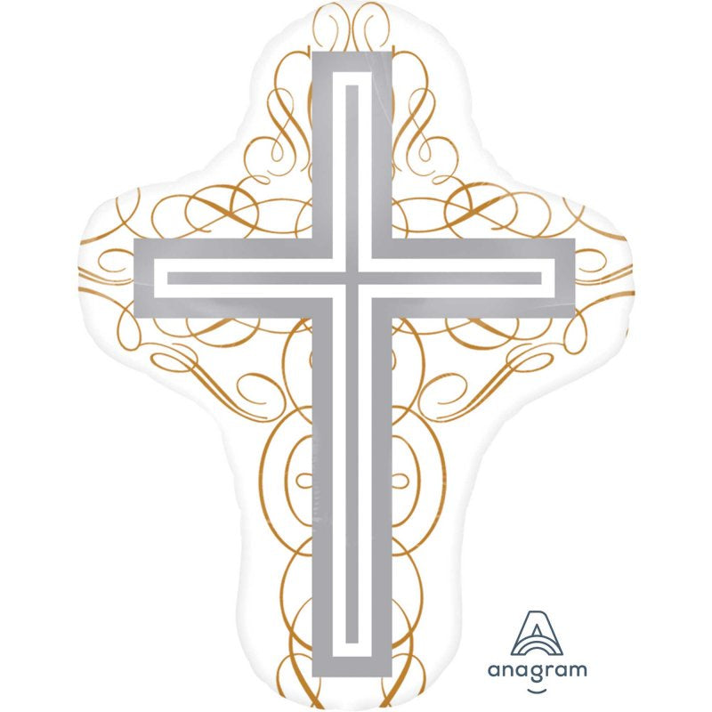 Elegant Cross Supershape Balloon