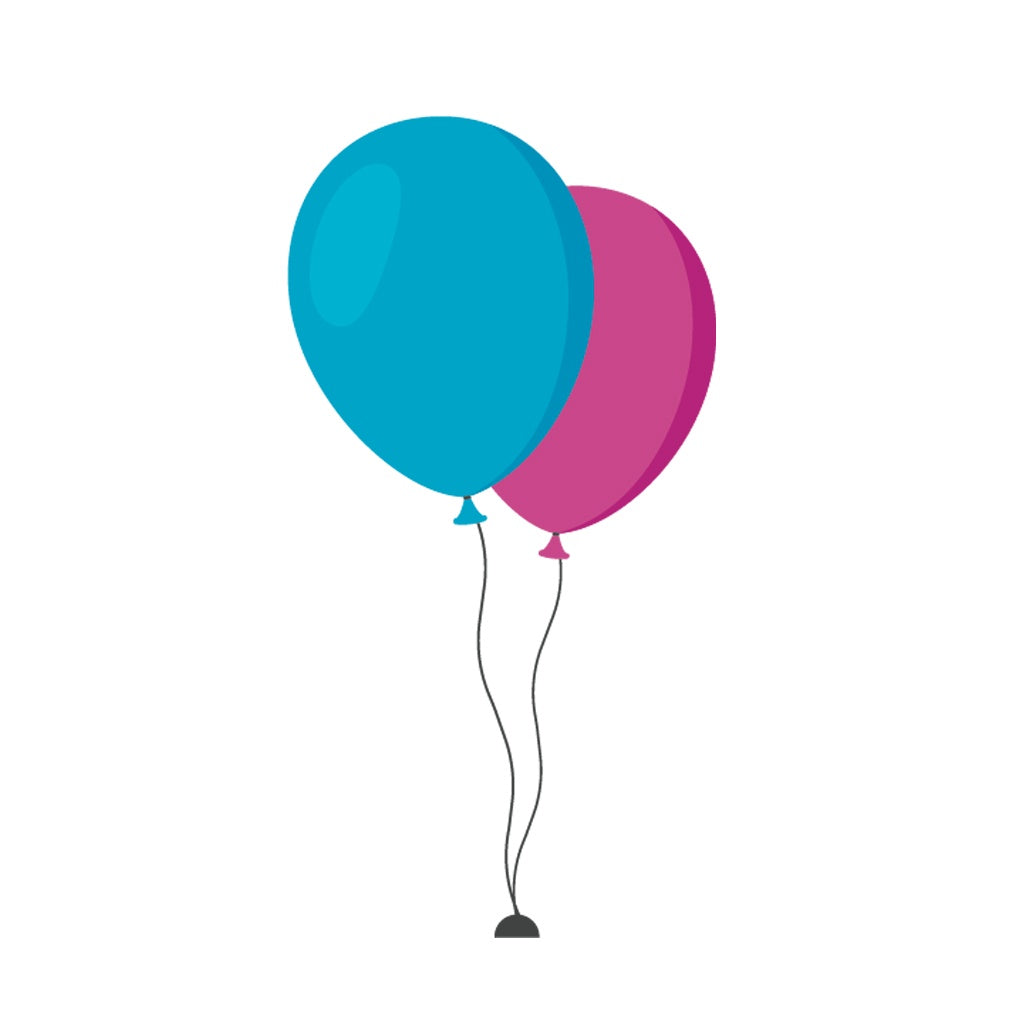 2 Helium Balloon Metallic/Fashion Bouquet