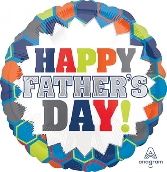 Happy Father's Day Burst Foil Balloon