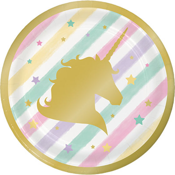 Unicorn Sparkle Paper Lunch Plates