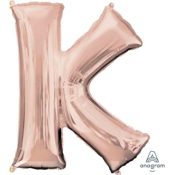 Rose Gold Letter K Supershape Balloon