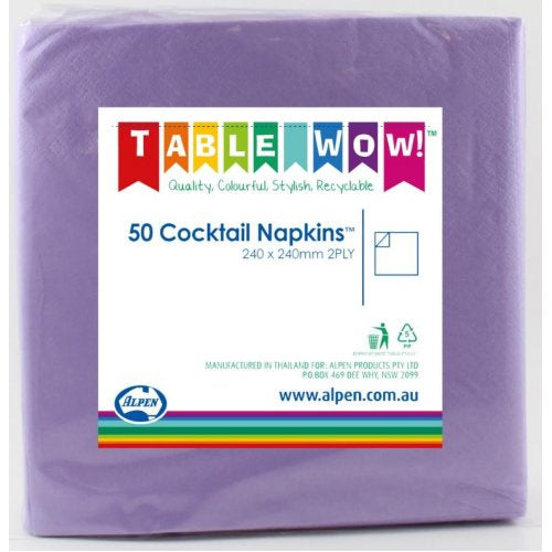 Lavender Cocktail Napkins