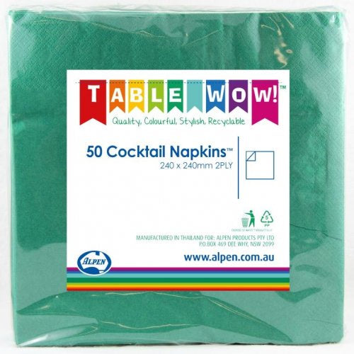 Green Cocktail Napkins
