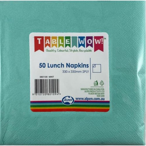 Mint Lunch Napkins Pack of 50