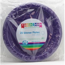 Purple Plastic Dinner Plate Pk 20