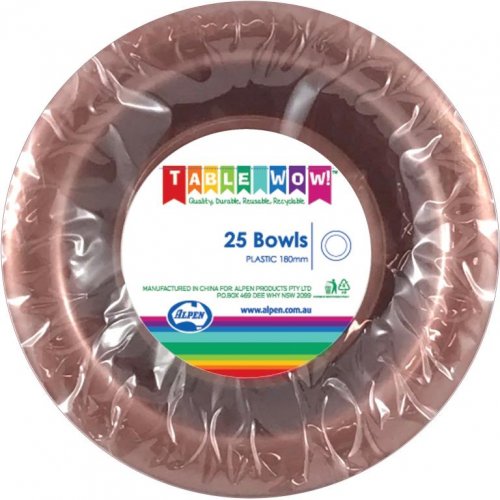 Rose Gold Plastic Bowls