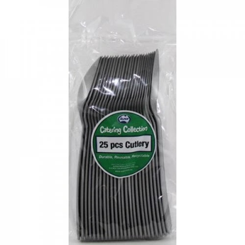 Silver Plastic Spoon Pack of 20