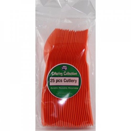 Orange Plastic Spoon Pack of 20