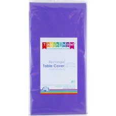 Purple Plastic Rectangle Table Cover