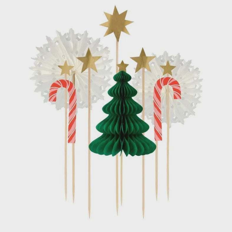 Meri Meri Christmas Honeycomb Cake Topper Set