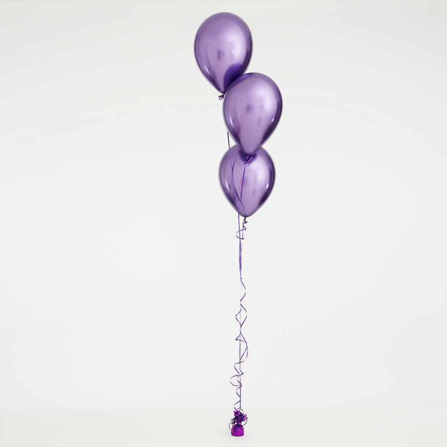 3 Helium Chrome Balloon Bouquet