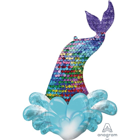 Mermaid Sequin Tail Supershape Foil Balloon