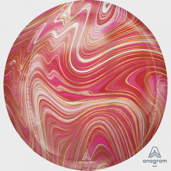 Red & Pink Marblez Orbz Balloon