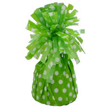 Lime Green Dotty Balloon Weight