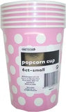 Popcorn Cups Light Pink Small 6 pc