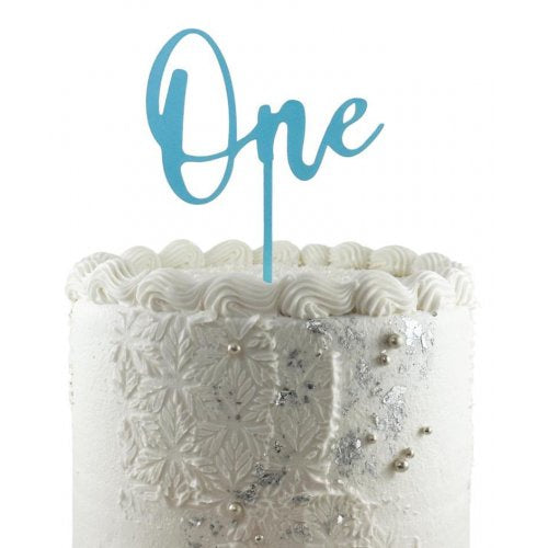 Number 1 Light Blue Acrylic Cake Topper